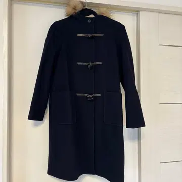 네이비 더플 코트 퍼 포함