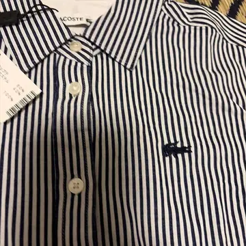 [미사용 새상품] LACOSTE 스트라이프 긴팔 셔츠 34