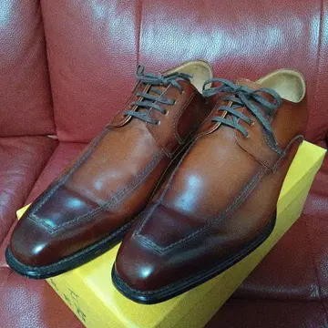 REGAL 브라운 가죽 드레스 슈즈 스트레이트 팁 26.5