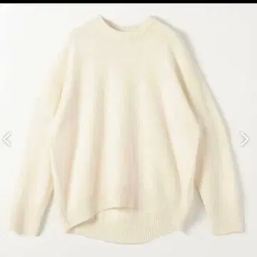 맥피 라무 캐시미어 크루넥 풀오버 니트 아이보리 화이트