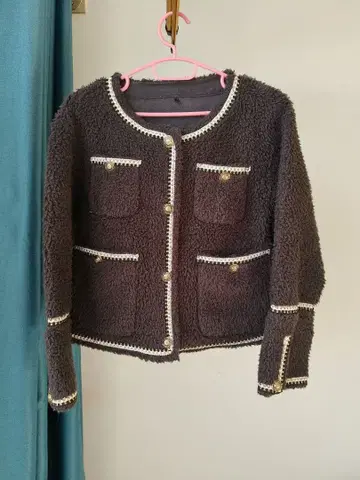 다크 그레이 보아 자켓 4 포켓