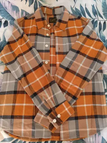 CALEE 체크 무늬 플란넬 긴팔 셔츠