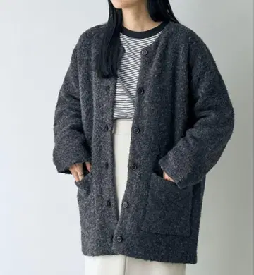 coen 그레이 버튼 가디건 프리 사이즈