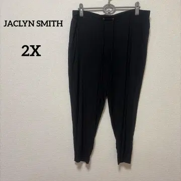 JACLYN SMITH [ 2X ] 블랙 드레이프 팬츠