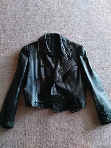 TOKIO KUMAGAI 블랙 가죽 자켓