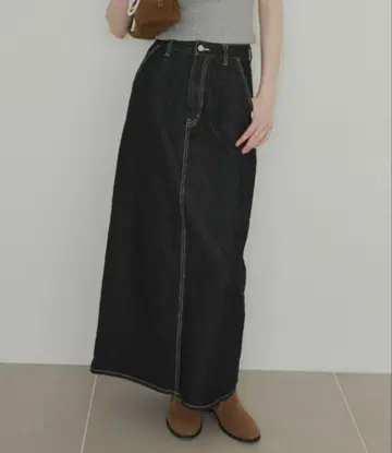 giunon 롱 데님 스커트