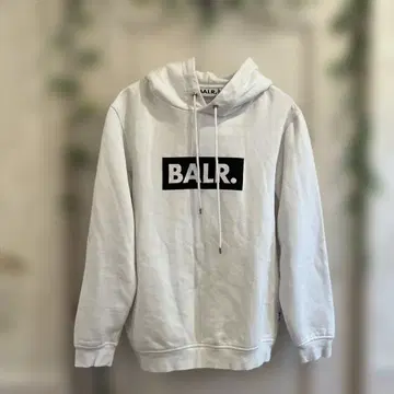 BALR. 화이트 기모 후드티 L