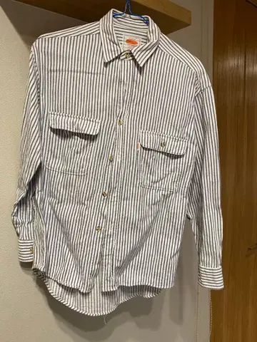 구제 의류 스트라이프 긴팔 셔츠 일본제