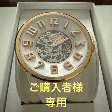 Tondonce 스켈레톤 화이트 시계