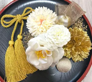 화이트 동백 성인식 졸업식 시치고산 사전 촬영 머리 장식