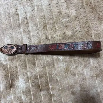 빈티지 미키마우스 가죽 벨트 vintage 디즈니 80s