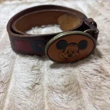 빈티지 미키마우스 가죽 벨트 vintage 디즈니 80s
