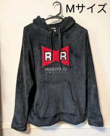 드래곤볼 보아 후드티 M 블랙 레드 리본군 플리스 후드티