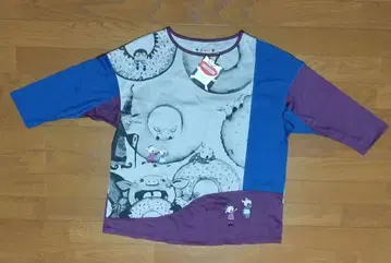 [ 미사용 ] 알베로베로 자수 오부 소매 T셔츠