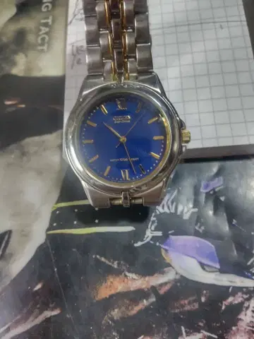 CITIZEN 파랑 다이얼 손목시계 쿼츠