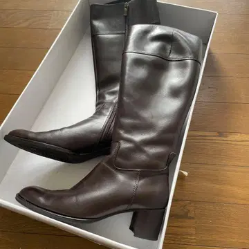 소가죽 롱 부츠