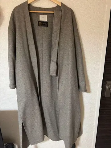 IENA MANTECO 그레이 더블 페이스 코트