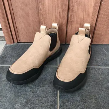 베이지 사이드 고어 부츠 스웨이드