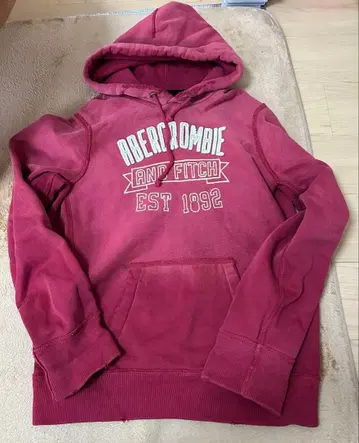 아바클로 풀오버 후드티 L 크림슨 컬러