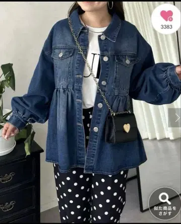 prose verse 개더 플럼 데님 자켓