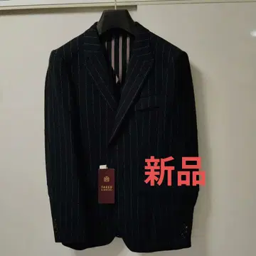 새상품 TAKEO KIKUCHI 네이비 스트라이프 테일러드 자켓