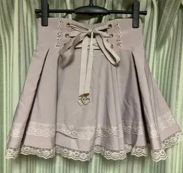 [ 새상품급 ] MARS 스핀들 2단 레이스 치마바지 핑크