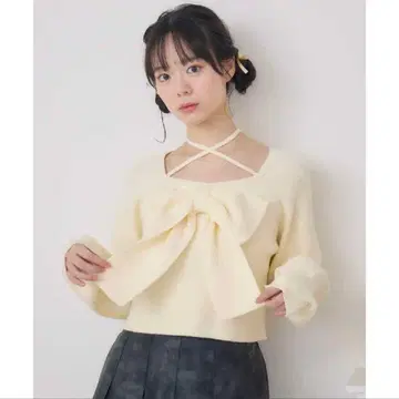 [ 판매 종료 상품 ] Retro girl 리본 니트