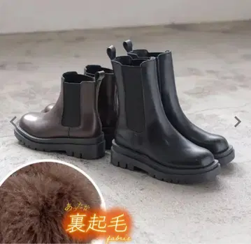 [ 미사용 새상품 ] 고베 레터스 사이드 고어 부츠 블랙 가죽 LL