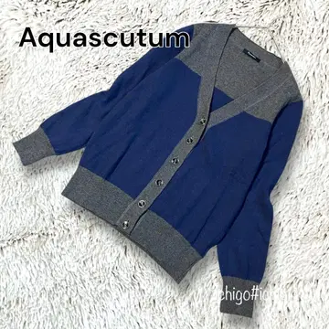 새상품급 Aquascutum 캐시미어 혼방 니트 가디건 8(M 상당)