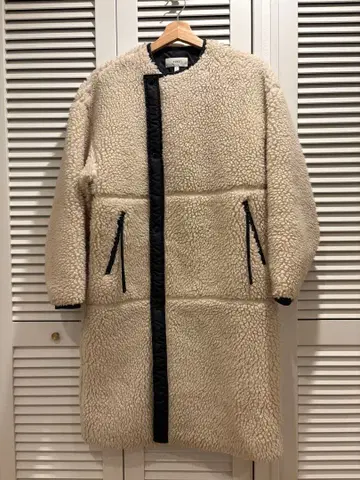 HYKE 보아 자켓 아이보리 1 사이즈