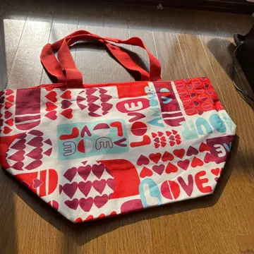 컬러풀 하트 무늬 토트백