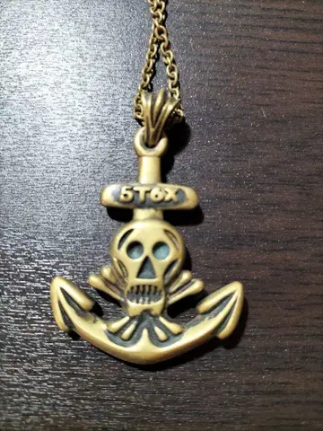 스컬 펜던트 브라스