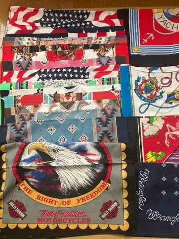 80s 90s 미국제 반다나 20장 세트