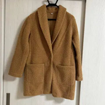 브라운 보아 자켓 숄카라 L