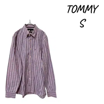 TOMMY 스트라이프 긴팔 셔츠 S