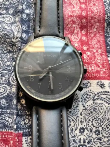 WENGER 7073XT 커맨드 크로노그래프 손목시계 블랙아웃 작동