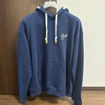 네이비 후드 부착 후드티