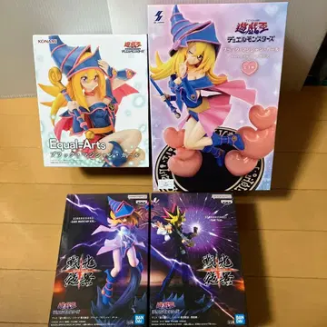 유희왕 블랙 매지션 걸 유희 피규어 4점