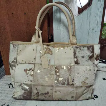 가죽 패치워크 토트백