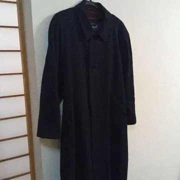 Micheli 블랙 롱 코트 이탈리아제