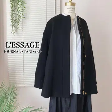 [ 23AW ] L'ESSAGE SUPER 140S 크루넥 숏코트