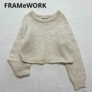 새상품급 FRAMeWORK 프레임워크 슬라브얀 크롭 니트