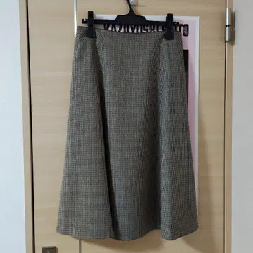 체크 무늬 플레어 스커트 사이즈 11