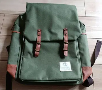 아네로 anello 올리브 그린 캔버스 백팩