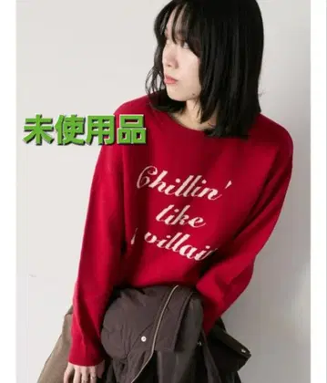 [ 미사용품 ] 사만다 모스모스 블루 [ Hug knit ] 로고 풀오버