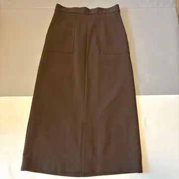 나노 유니버스 타이트 스커트 롱 브라운 앞 슬릿 L 사이즈
