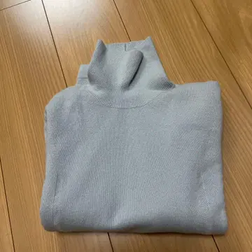 GARDENIA 터틀넥 니트 긴팔 라이트 그레이