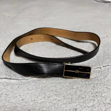 피에르 가르뎅 블랙 가죽 벨트 골드 버클 포함