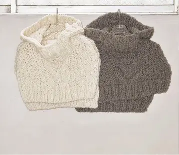 todayful 핸드 니트 발라클라바 그레이