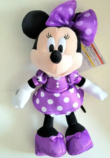 미니 마우스 봉제 인형 참 퍼플 도트 도쿄 디즈니 리조트